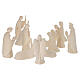 Crèche Val Gardena Aram 17 pcs bois naturel h 13 cm s10