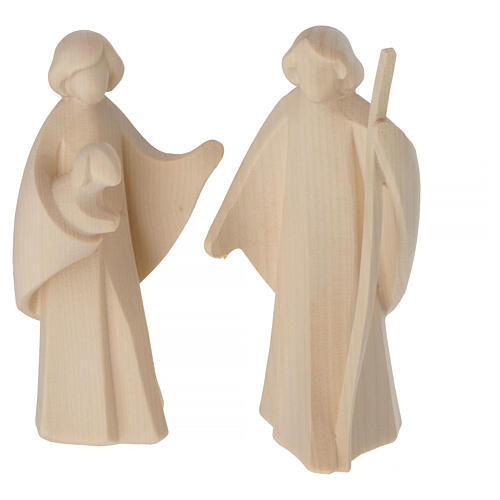 Complete nativity Val Gardena Aram 17 pieces in natural wood 13 cm 6