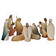 Val Gardena Nativity Scene, 17 painted figurines of 13 cm, "Aram" collection s10