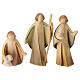 Crèche complète 17 pcs Aram bois coloré Val Gardena 10 cm s4