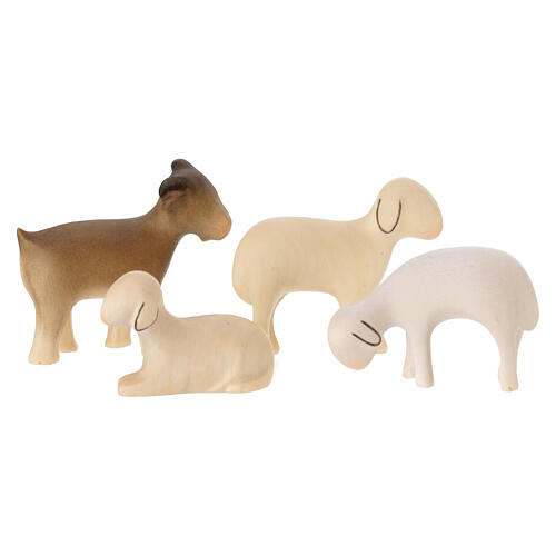 Kompletna szopka „Aram”, 17 kolorowych figurek, Val Gardena, 10 cm 7