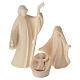 Presepe completo 17 pezzi 13 cm legno naturale Val Gardena Aram s2