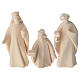Presepe completo 17 pezzi 13 cm legno naturale Val Gardena Aram s3