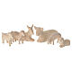 Presepe completo 17 pezzi 13 cm legno naturale Val Gardena Aram s5