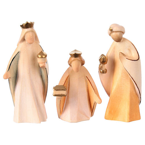 Nativity Scene of 7 cm, Aram collection, painted wood of Val Gardena, 17 pieces 3