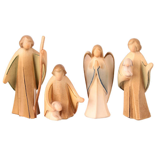 Nativity Scene of 7 cm, Aram collection, painted wood of Val Gardena, 17 pieces 4