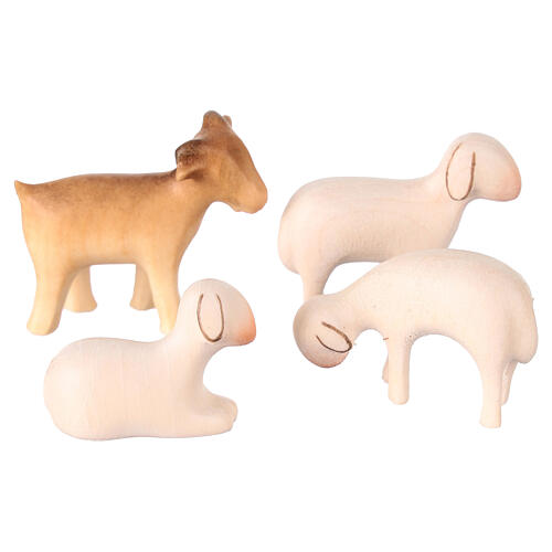 Complete nativity scene 7 cm Aram colored Val Gardena 17 pieces 6