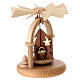 Spinning Christmas pyramid with the Holy Family, Val Gardena wood, 10 cm s1