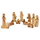 Olivewood trunk stable with 8 cm Nativity Scene, Bethlehem s2