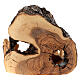Capanna tronco ulivo presepe completo 8 cm Betlemme s6