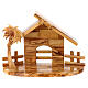 Stable with 8 cm Nativity Scene set, 11 characters, Bethlehem olivewood, 20x25x10 cm s5