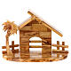 Capanna presepe 8 cm 11 personaggi ulivo Betlemme 20x25x10 cm s5