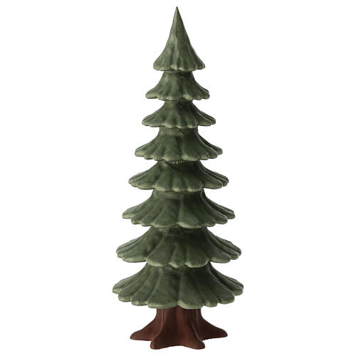 Val Gardena maple wood fir tree in green and brown finish 1