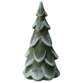 Albero Val Gardena in legno d'acero finitura verde e bianca