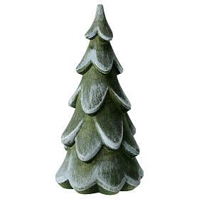 Albero Val Gardena in legno d'acero finitura verde e bianca