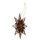 Enfeite em madeira Val Gardena estrela de três camadas 8 cm s2