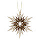 Addobbo legno Val Gardena cristallo ghiaccio tre strati 8 cm s1