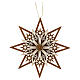 Decoración madera Val Gardena estrella cinco capas 13 cm s1