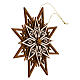 Decoración madera Val Gardena estrella cinco capas 13 cm s2