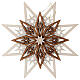 Enfeite estrela em madeira Val Gardena cinco camadas 18 cm s1