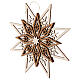 Enfeite estrela em madeira Val Gardena cinco camadas 18 cm s2