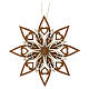 Decoración madera Val Gardena estrella cinco capas 13 cm s1