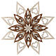 Addobbo stella legno Val Gardena cinque strati 18 cm s1