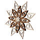 Addobbo stella legno Val Gardena cinque strati 18 cm s2