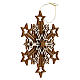 Wooden Val Gardena Snowflake Ornament Five Layers 13 cm s2