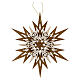 Addobbo legno Val Gardena cristallo ghiaccio cinque strati 13 cm s1