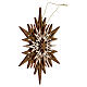 Addobbo legno Val Gardena cristallo ghiaccio cinque strati 13 cm s2