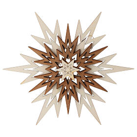 Val Gardena wooden decoration, ice crystal in five layers, 7 in