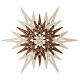 Val Gardena wooden decoration, ice crystal in five layers, 7 in s1