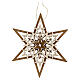 Decoración madera Val Gardena estrella seis puntas cinco capas 12 cm s1