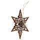 Wooden Val Gardena Six-Point Star Ornament Five Layers 12 cm s2