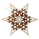 Addobbo legno Val Gardena stella sei punte cinque strati 18 cm s1