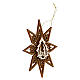 Enfeite em madeira Val Gardena estrela da Natividade 11 cm s2