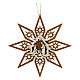 Wooden Val Gardena Nativity Star Ornament, 11 cm s1