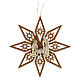 Adorno madera Val Gardena Sagrada Familia en estrella 11 cm s1