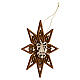 Val Gardena wooden ornament, bell on a star, 4 in s2