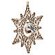 Adorno estrella perforada 14 cm árbol Navidad con bola vidrio decorada Val Gardena s2