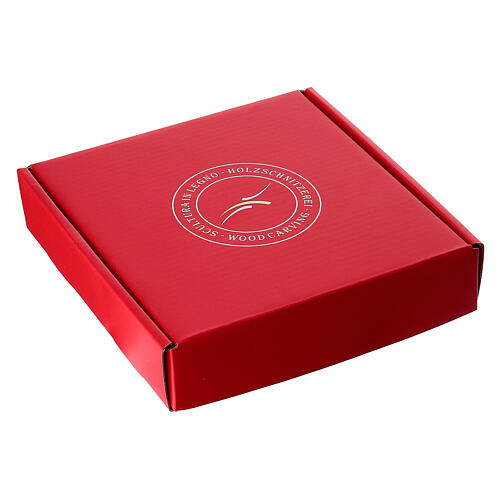 Addobbo stella traforata 14 cm albero Natale con pallina vetro decorata Val Gardena 4