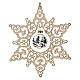 Perforated Star Christmas Ornament with Decorated Glass Ball Val Gardena 14 cm s1