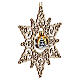 Estrella madera de haya 13 cm bola vidrio decoración paisaje oro Val Gardena s2