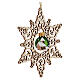 Adorno estrella madera haya árbol Navidad bola verde vidrio opaco 14 cm Val Gardena s2