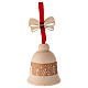 Addobbo albero 6 cm campanella bosco in legno faggio Val Gardena  s2