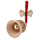 Addobbo albero 6 cm campanella bosco in legno faggio Val Gardena  s3