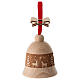 Addobbo Val Gardena per albero campana bosco 8 cm legno di faggio s1