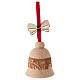 Addobbo albero campanella presepe 6 cm legno di faggio Val Gardena s2