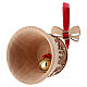 Christmas Bell Ornament Val Gardena Beech Wood 8 cm s3